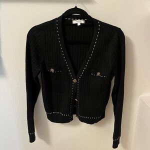 RIHOAS Black Gold Knit Cardigan